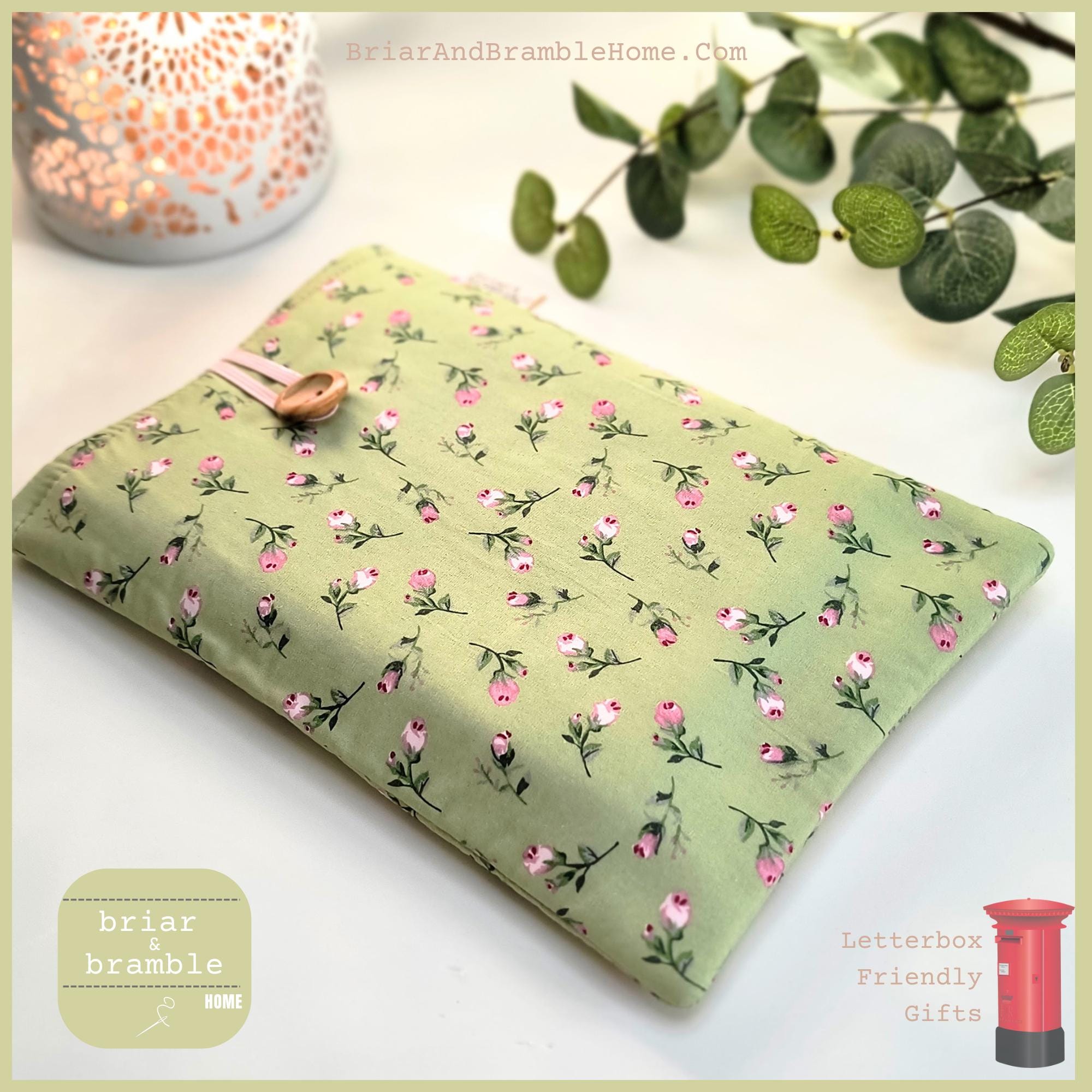 Floral Book Sleeve: Padded Cotton Reading Gift