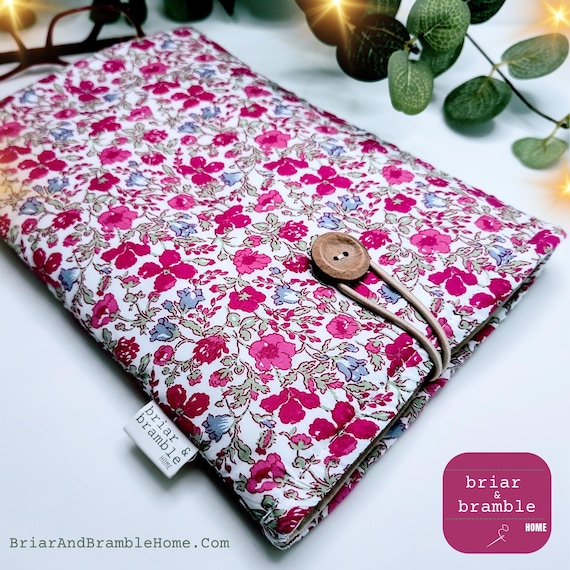 Liberty of London Book Sleeve: Pink Floral Print Reading Cover for iPad