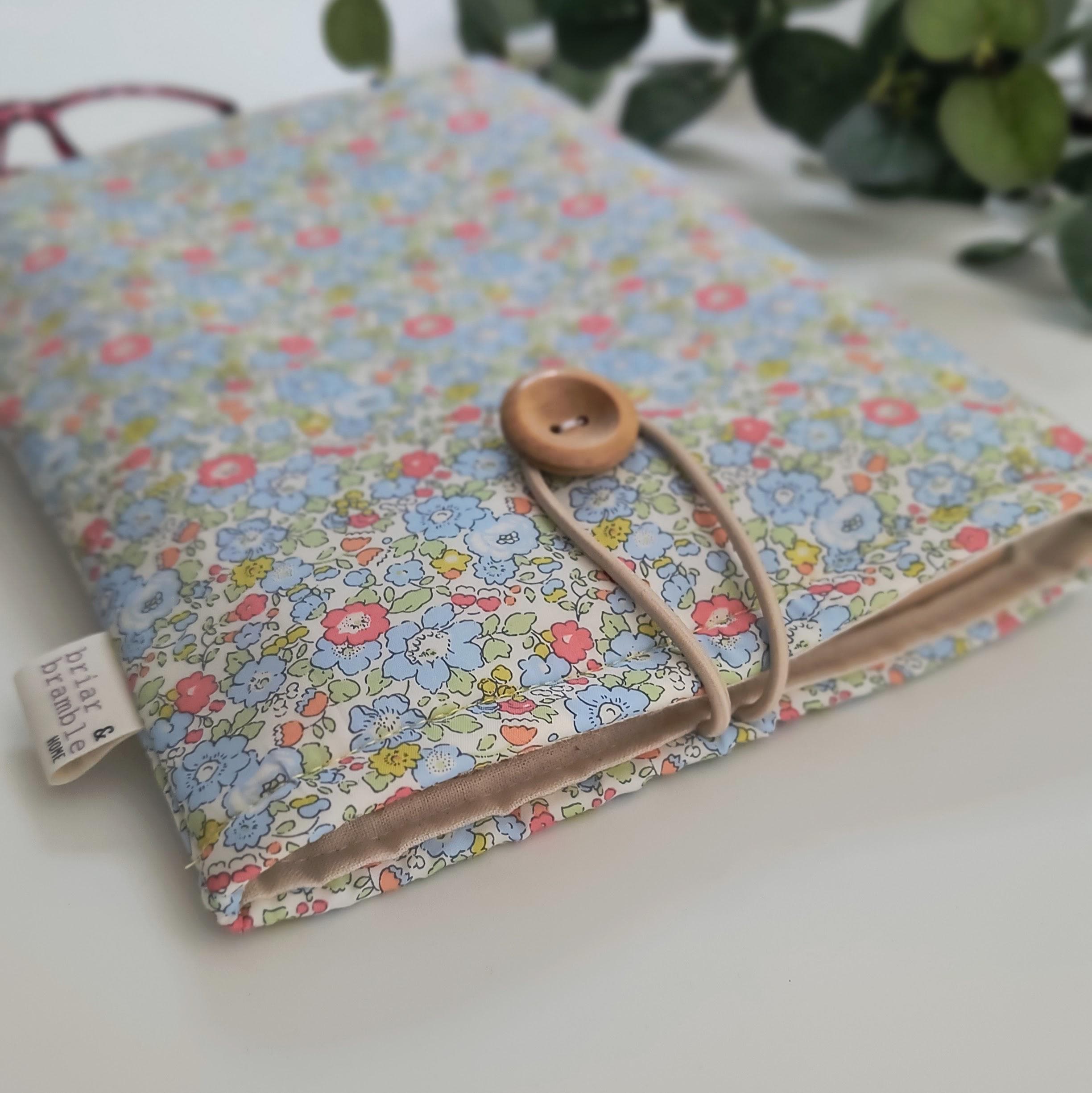 Liberty of London Book Sleeve: Floral Cotton Padded Book Cover