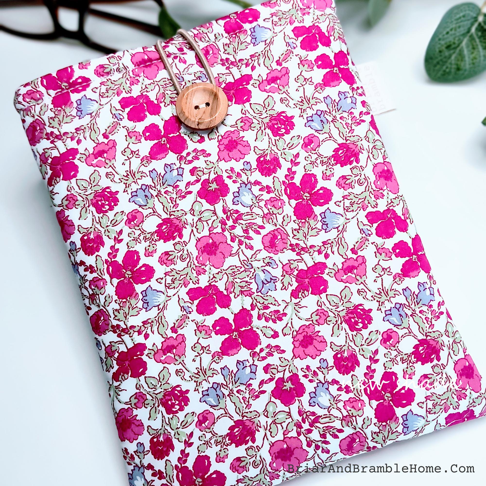 Liberty London Floral Kindle Sleeve – Quilted Pink eReader Case