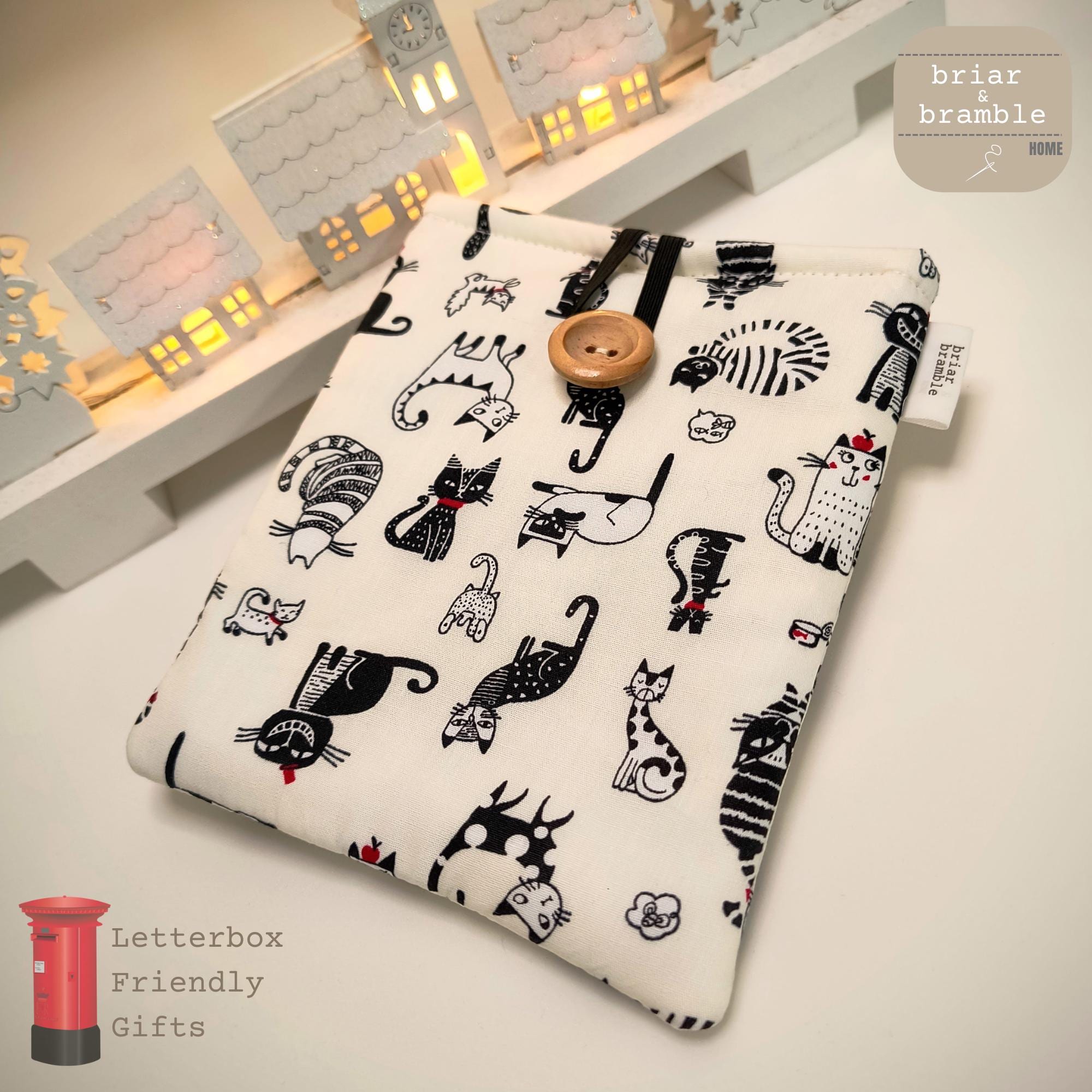 Cat Passport Holder: Handmade Cotton Travel Pouch